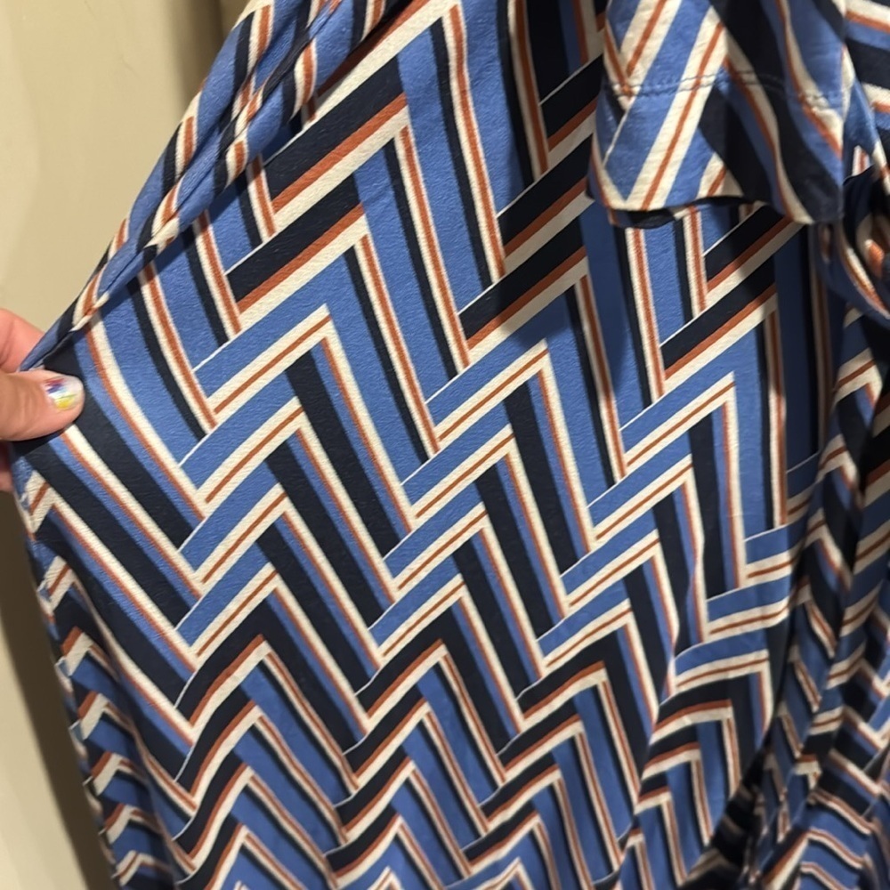 ANTHROPOLOGIE jumpsuit romper NEW Breezy Chevron Wide Leg Jumpsuit medium - Picture 6 of 6